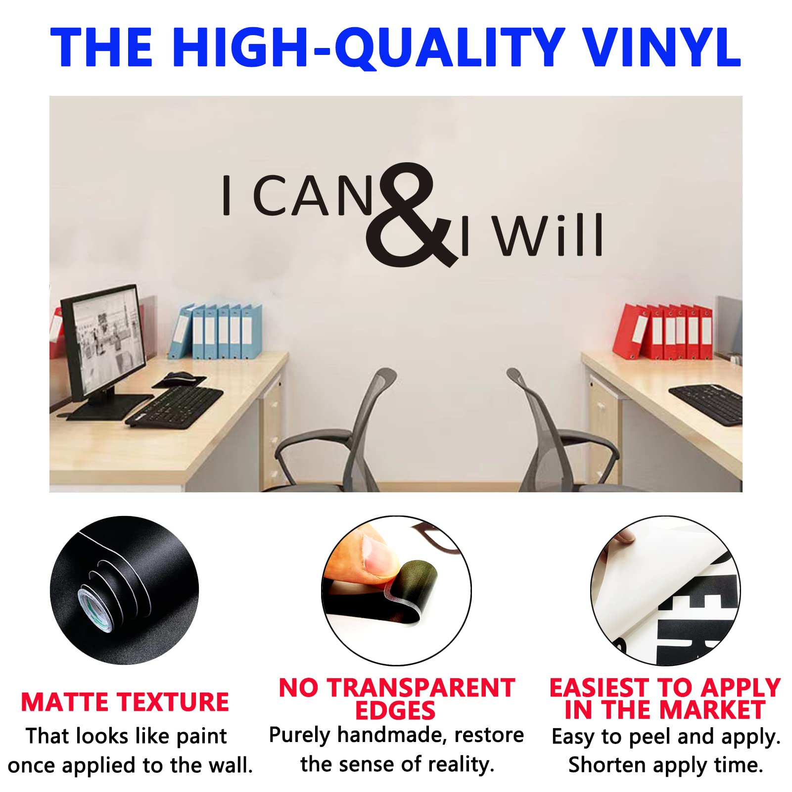 Gym Wall Decor, Motivational Wall Decals, (Easy To Apply), Vinyl Wall Decor Art Stickers Vinyl Art Quotes Inspirational Bedroom